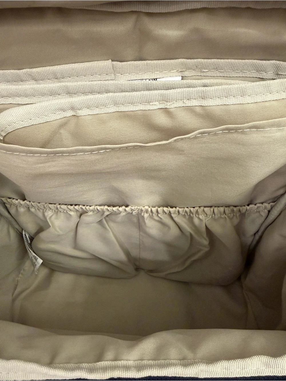 Skip Hop Navy Quilted Backpack with Tan Accents